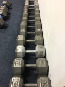 Dumb bells Increasing in weight