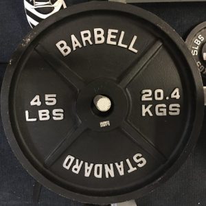 45 pound Olympic barbell plate