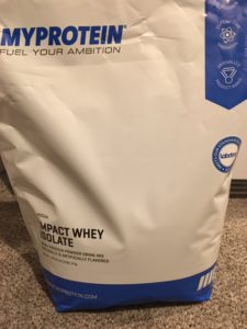 My Bag of Mocha Flavored Myprotein Impact Whey Isolate